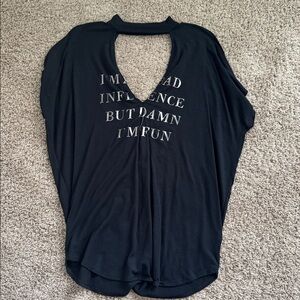 Express Black Short Sleeve Tee
